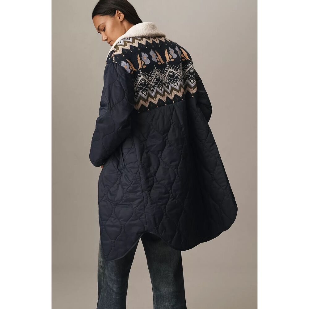 Anthropologie Fairisle Mix Liner Jacket - Picture 2 of 10